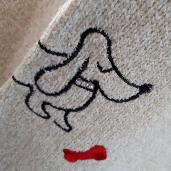 Sweater Coat for the Dog Lover - Sz. L - TanJay - Black /Cream - Picture 8 of 12